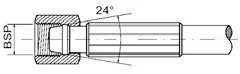 Raccord HP avec filetage femelle métrique