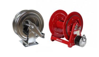 Enrouleurs de tuyaux manuels, hydrauliques, électriques, pneumatiques