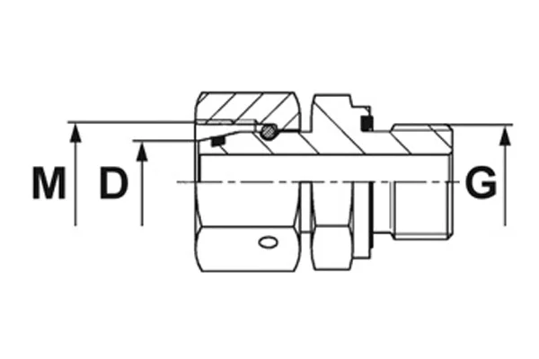 Raccord droit EVGEO-ME, acier inoxydable