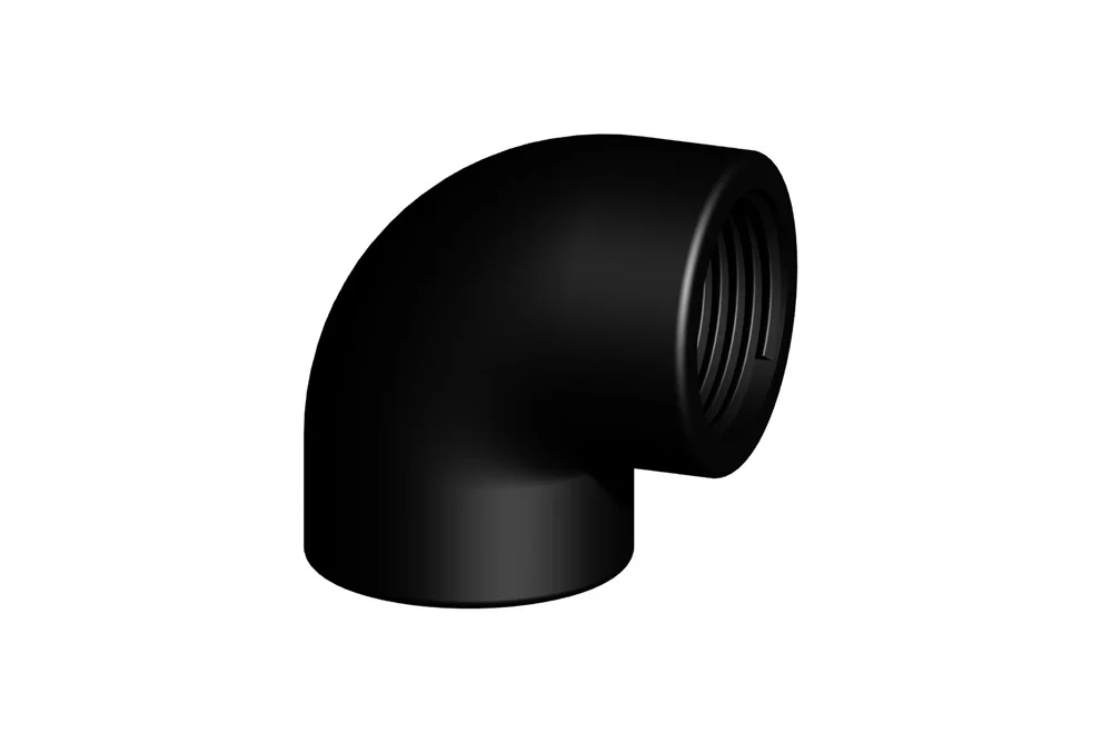 Coude IBC 90° avec filetage femelle BSP, polypropylène