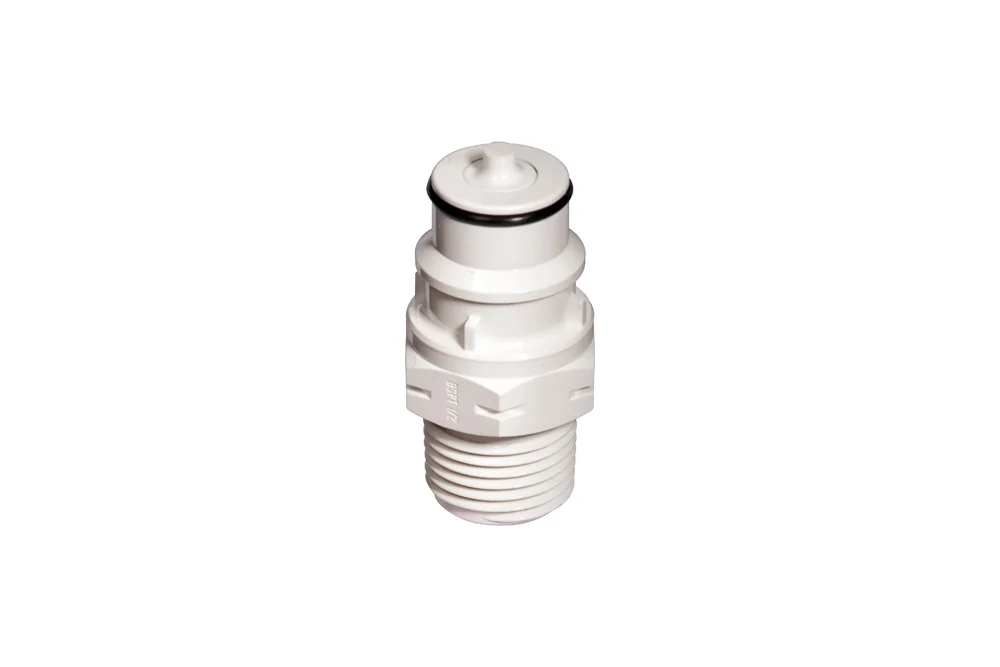 Prise rapide avec filetage mâle NPT, polysulfone, série HFC DN 12,7