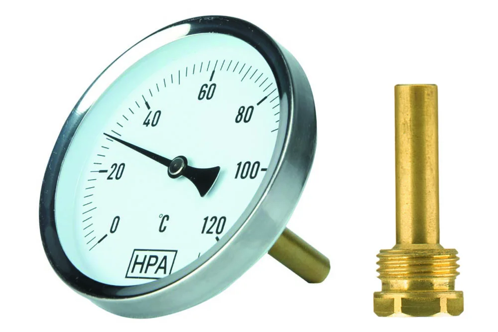 Thermomètre bimétallique à sonde arrière, diamètre 63 mm et 100 mm, type TB63T, TB100T