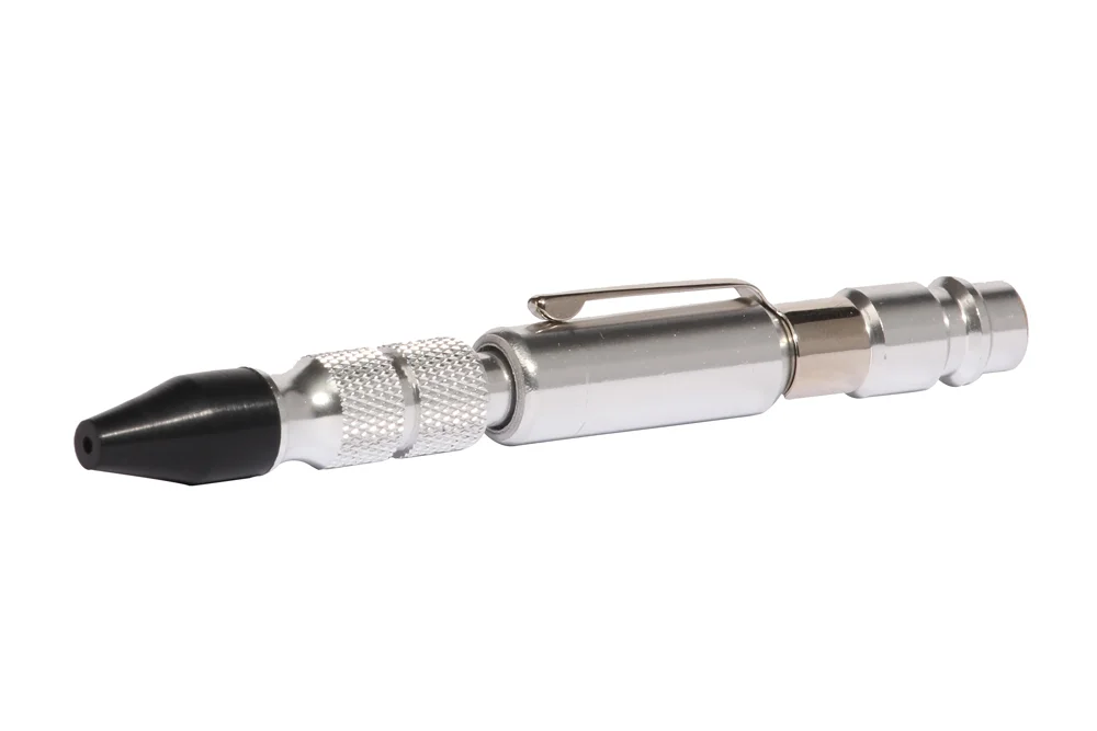 Stylo à air comprimé avec embout en caoutchouc, aluminium
