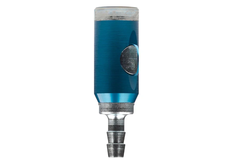 Douille de sécurité DN7.4 pour air, orientable, déconnexion sans pression, avec embout pour flexible, 16 bar