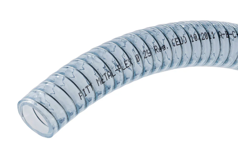 Flexible d'aspiration et de refoulement PVC/PVC à spirale en acier METALFLEX