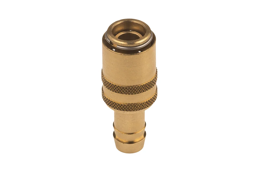 Douille raccord rapide DN 9 avec embout pour flexible, série TST 090, laiton