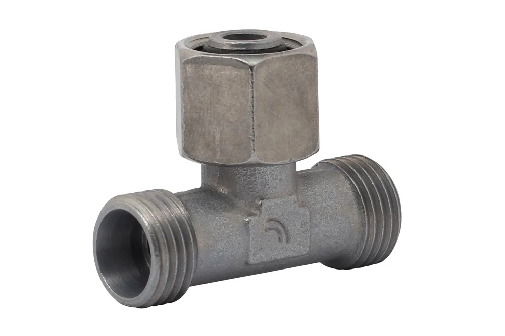 Raccord en T réglable EVTO, acier au carbone, zinc-nickel