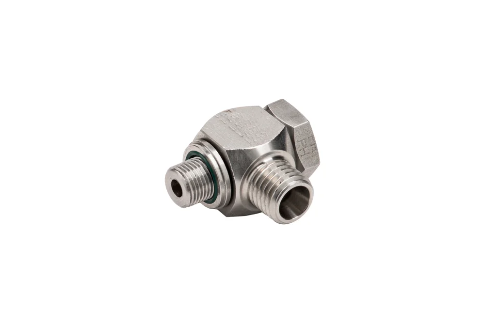 Raccord coudé orientable BANJO WH-BE, acier inoxydable