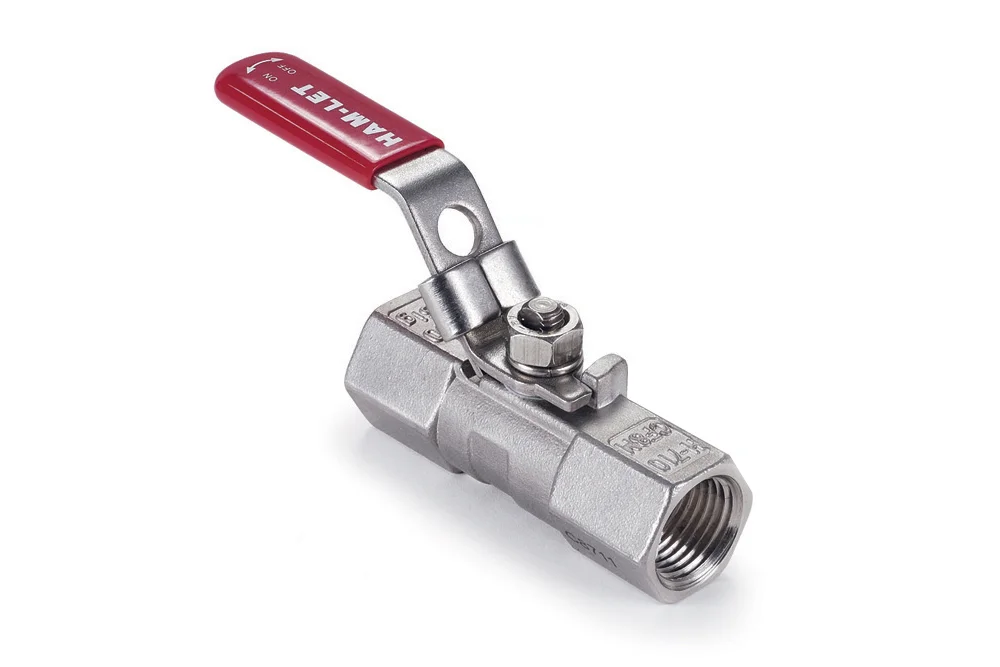 Robinet à boisseau sphérique 2 pièces avec filetage NPT femelle en acier inoxydable, H-710