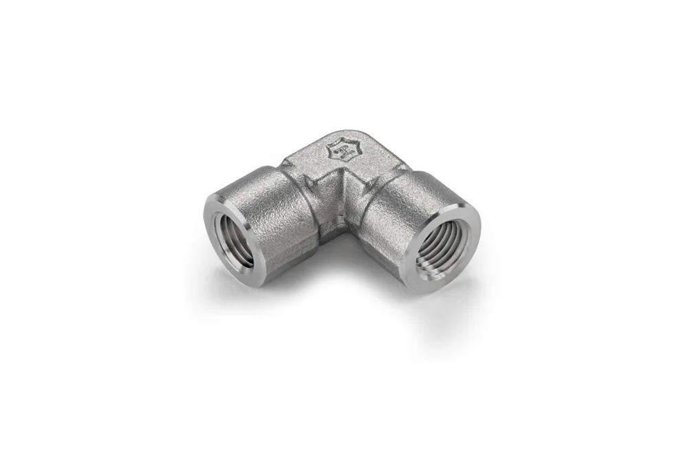 Coude 90° à filetage femelle NPT en acier inoxydable, 100H