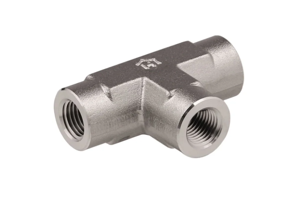 Té à filetage femelle NPT en acier inoxydable, 101H