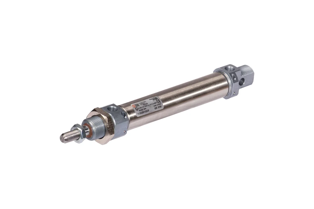 Vérin pneumatique mini double effet avec aimant et amortissement ISO 6432 STD