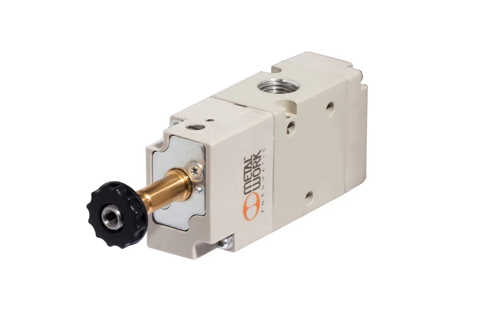 Vanne de dérivation pneumatique à commande électrique, monostable, 3/2, série 70