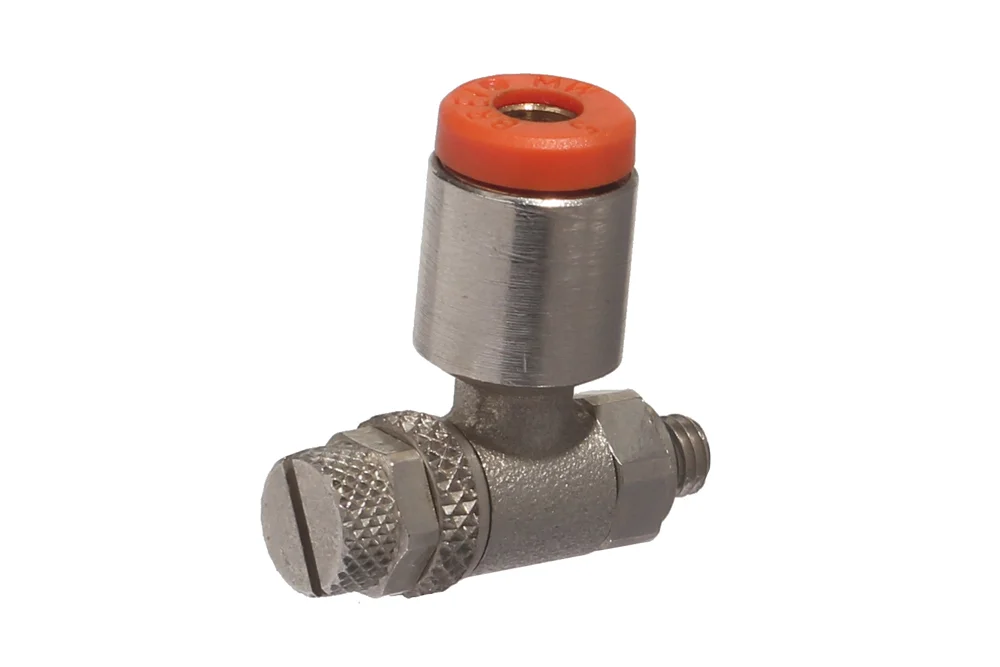 Vanne de régulation et clapet anti-retour pneumatique en laiton MRF N/C, pour vérin