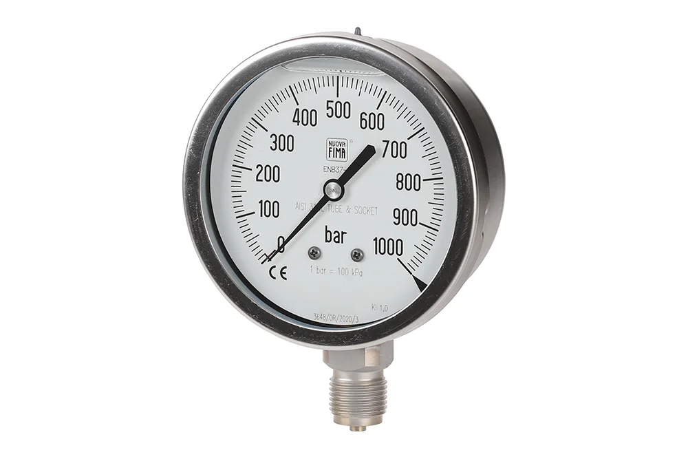 Manomètre 1000 / 1600 bar 1.0 EN 837 (S1), MGS 18 (100, 150 mm), filetage mâle