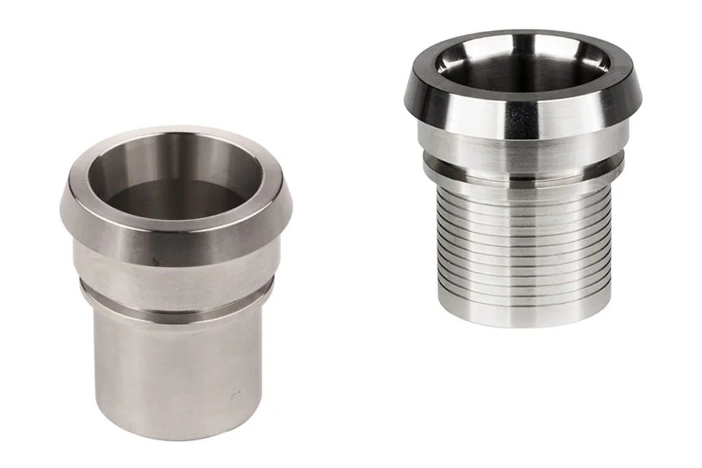 Ergot DIN 11851 sous écrou, avec queue pour collier RS, acier inoxydable, type DWR
