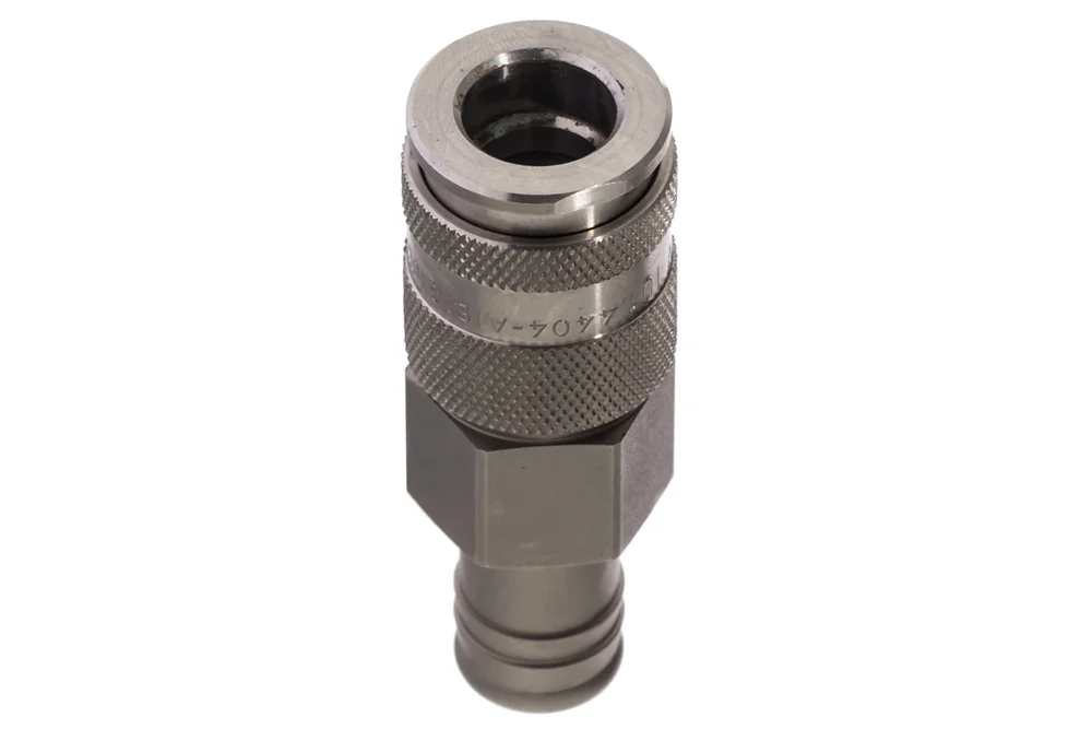 Douille de raccord rapide DN10, avec embout pour flexible, acier inoxydable, série 27KA