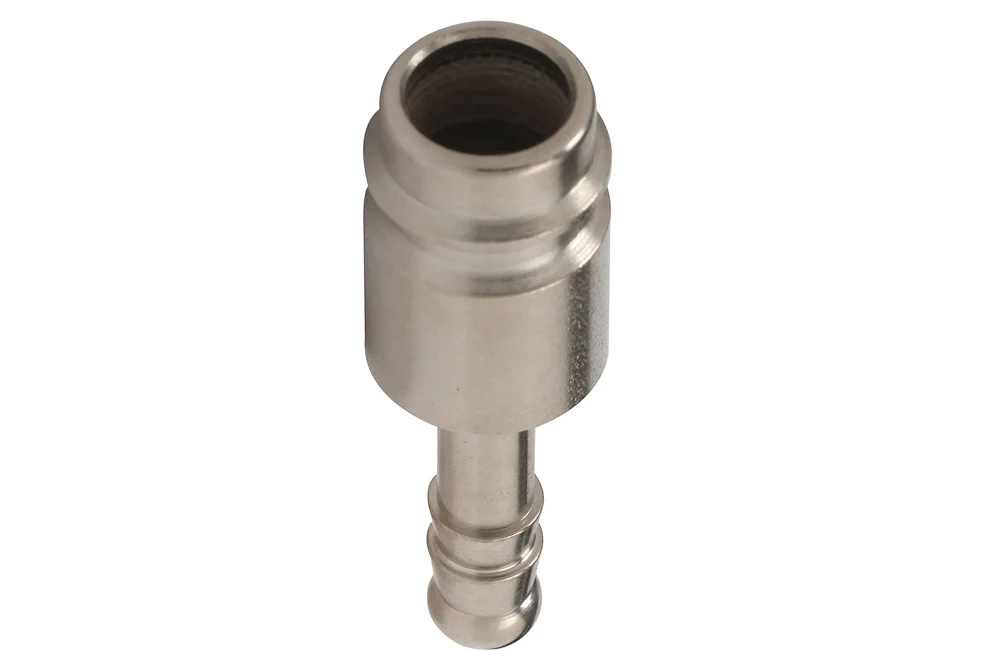 Raccord rapide DN10 sans clapet, avec sortie pour flexible, acier trempé, série 27KA