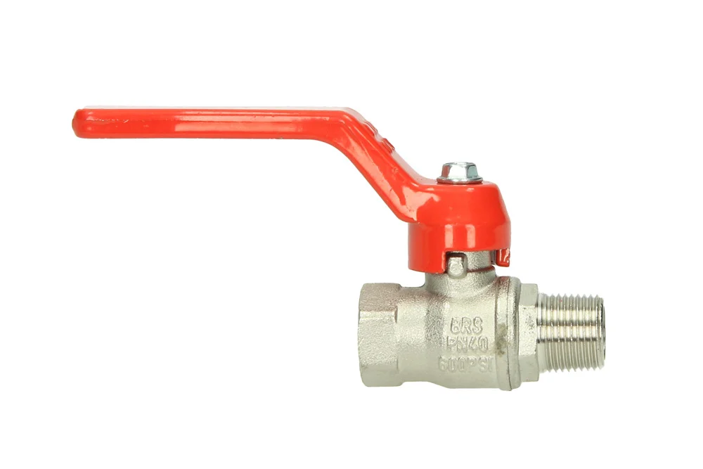 Vanne à boisseau sphérique avec levier aluminium et filetage femelle/mâle BSP, type 4330