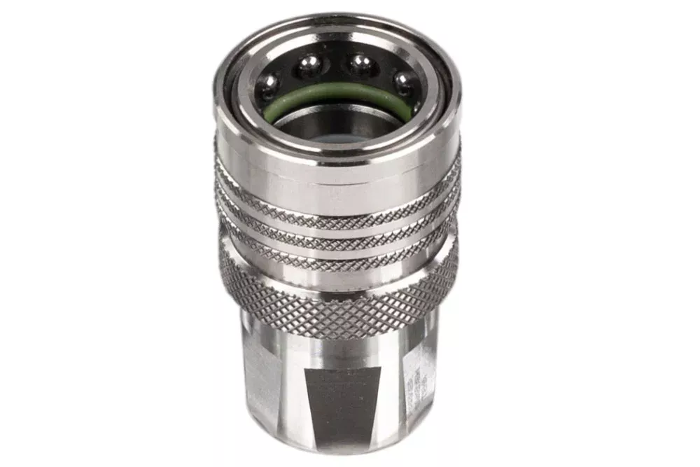 Raccord hydraulique rapide avec clapet, douille avec filetage intérieur BSP, NPT en acier inoxydable, TEMA STANDARD