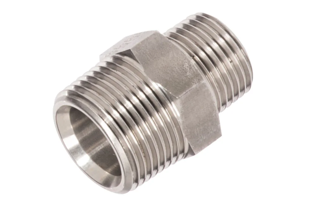 Adaptateur avec filetage mâle BSPT, acier inoxydable, type A101T