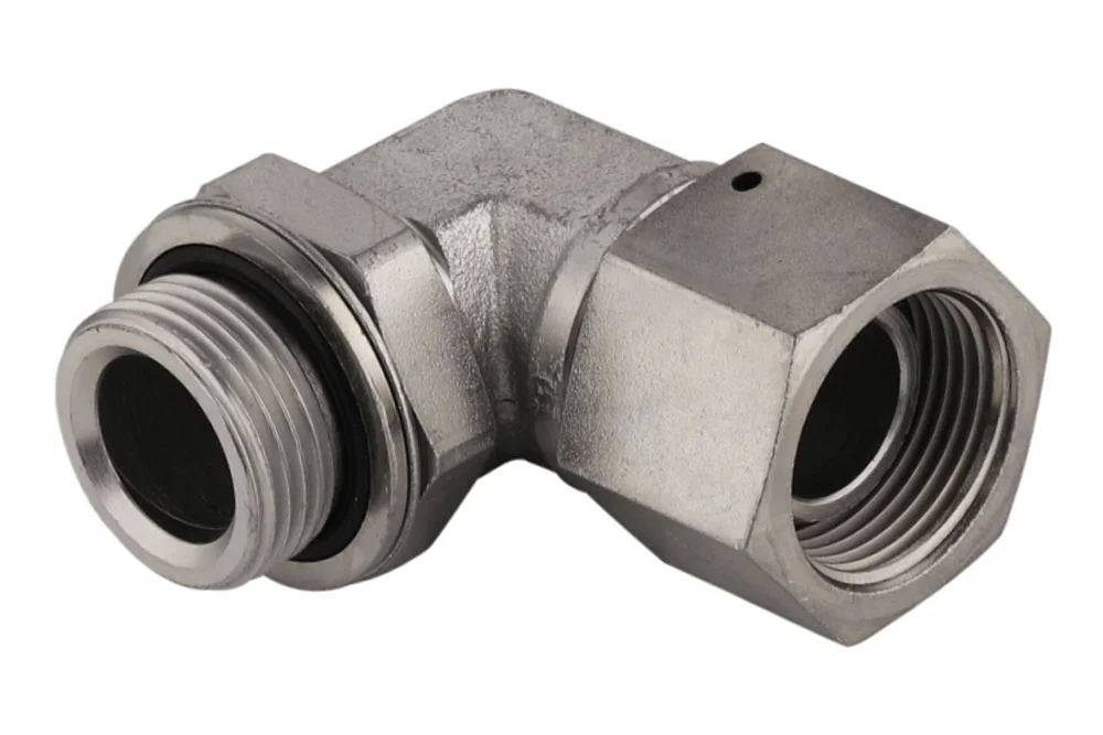 Adaptateur - coude 90° filetage mâle BSP/filetage femelle BSP orientable, acier au carbone, type A114N