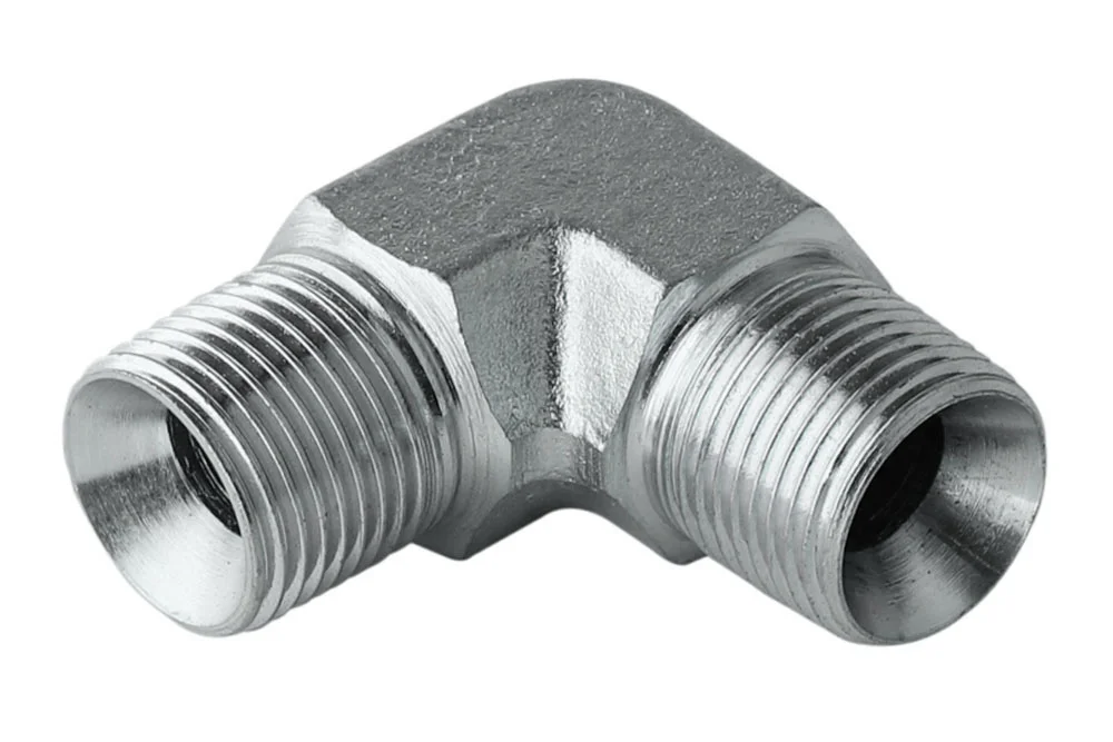 Adaptateur - mamelon coudé 90° avec filetage mâle BSPT, acier au carbone, type A116T