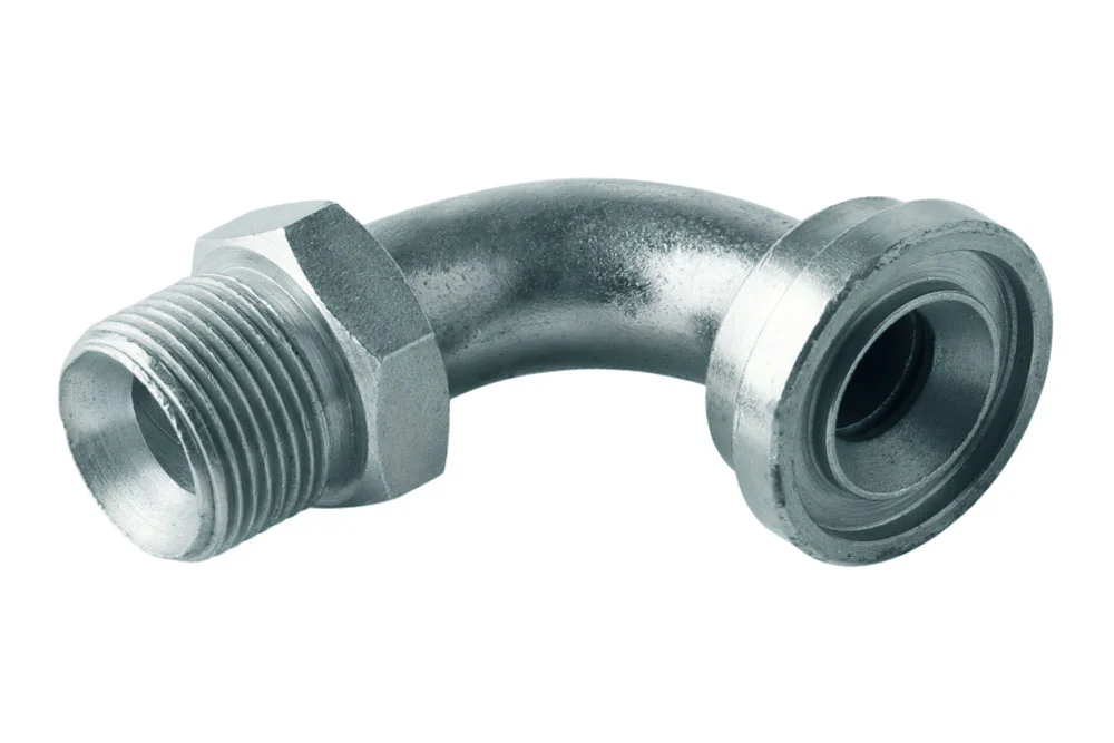 Adaptateur 90° avec GZ BSP/bride SAE 3000, acier au carbone, type A120