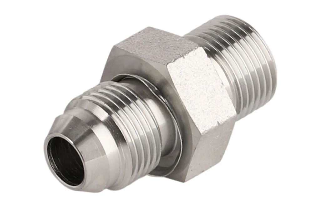 Adaptateur - mamelon JIS Toyota mâle BSP x mâle BSP, acier au carbone, type A402