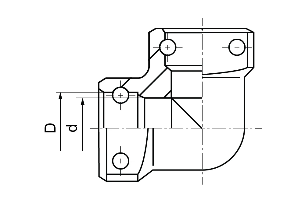 Coude à douille STECKO, acier automatique