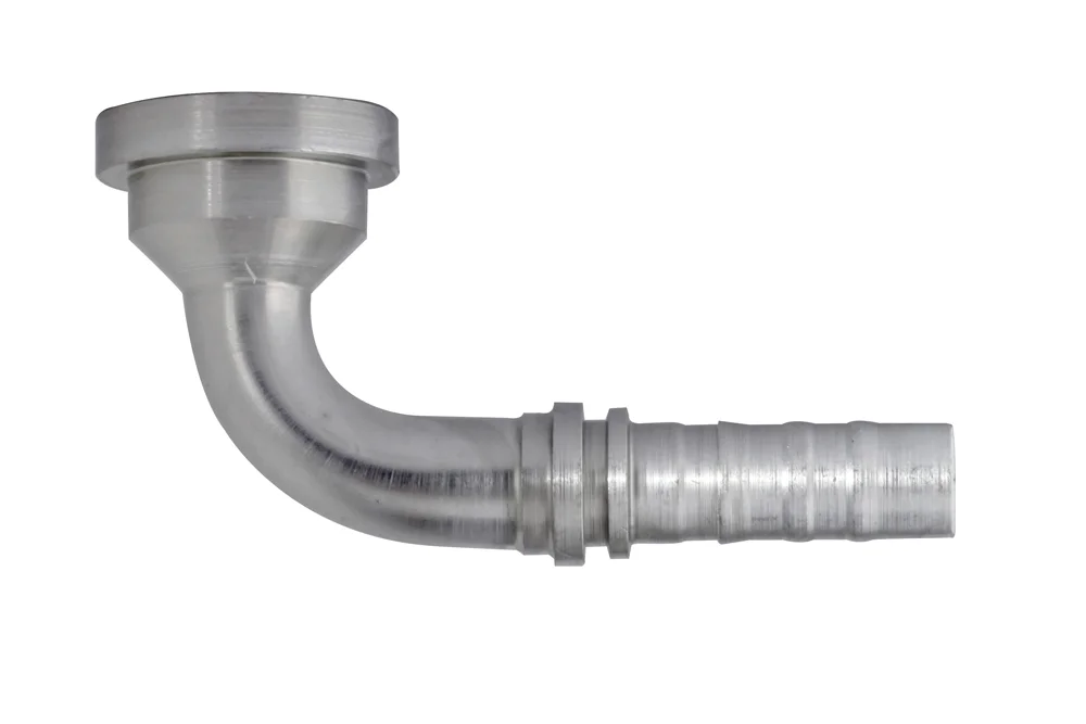 Embout à bride 90° NON SKIVE SAE 6000, série lourde, acier au carbone, type NSK212