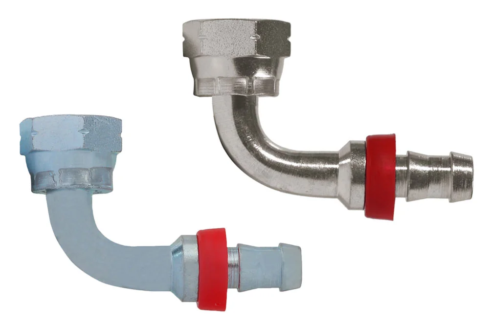 Embout auto-serrant 90° PUSH-ON avec filetage interne BSP, type YBW210
