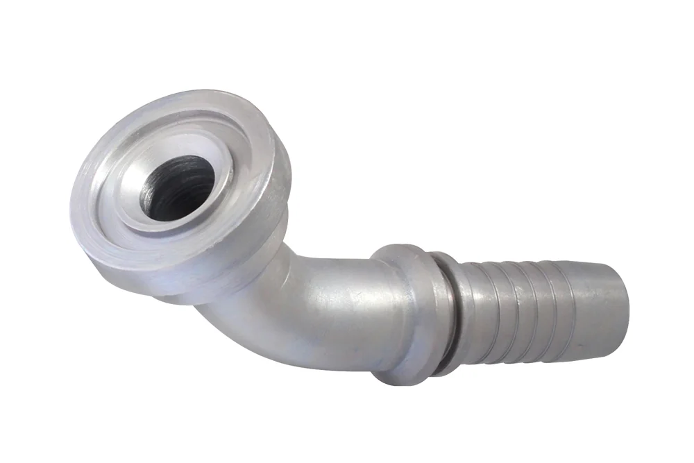 Extrémité à bride SAE 6000 à 45°, type ZSK312, série lourde, acier au carbone, zinc-nickel