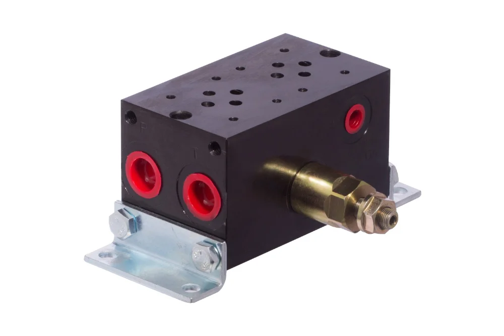 Bloc de connexion (adaptateur) avec soupape de sécurité, acier, type PFXPL-CL180