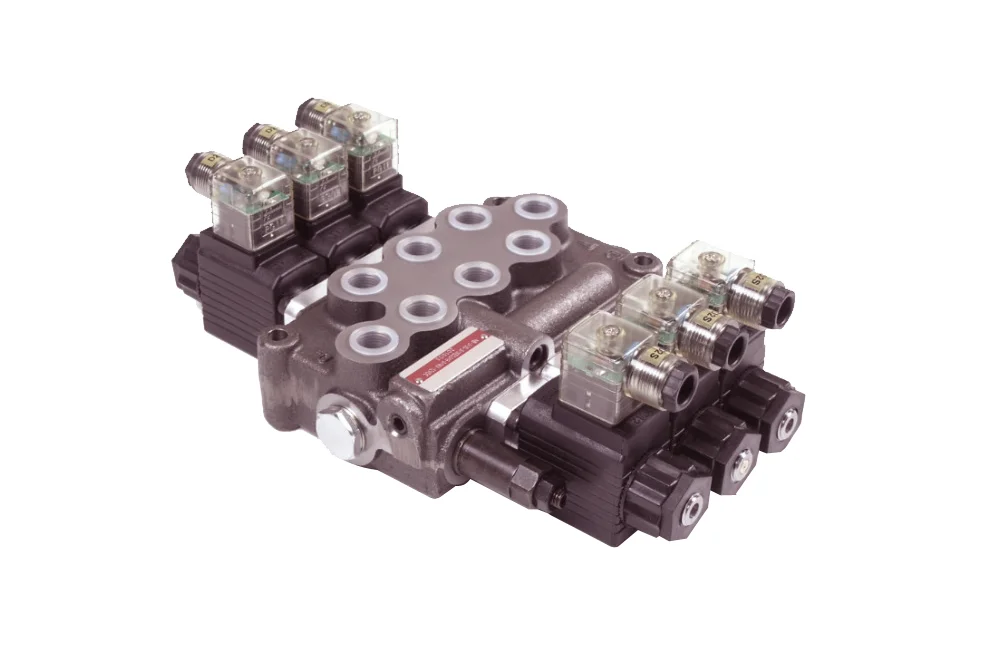 Distributeur hydraulique à tiroir, commande électrique, type YE45